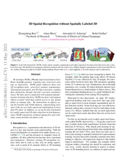 3D Spatial Recognition without Spatially Labeled 3D