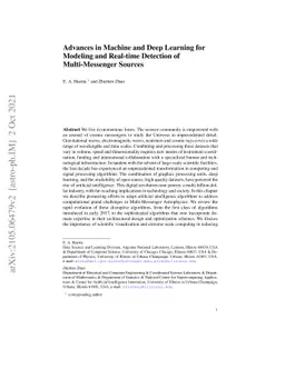 Advances in Machine and Deep Learning for Modeling and Real-time
  Detection of Multi-Messenger Sources