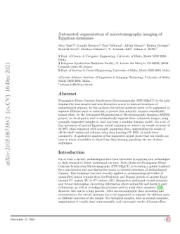 Automated segmentation of microtomography imaging of Egyptian mummies
