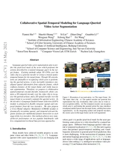 Collaborative Spatial-Temporal Modeling for Language-Queried Video Actor
  Segmentation