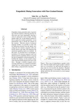 Empathetic Dialog Generation with Fine-Grained Intents