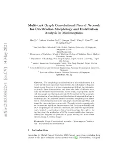 Multi-task Graph Convolutional Neural Network for Calcification
  Morphology and Distribution Analysis in Mammograms