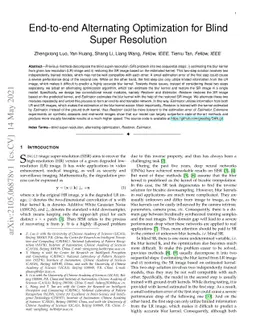 End-to-end Alternating Optimization for Blind Super Resolution