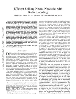Efficient Spiking Neural Networks with Radix Encoding