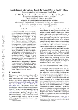 Counterfactual Interventions Reveal the Causal Effect of Relative Clause
  Representations on Agreement Prediction