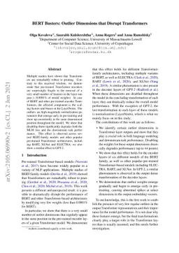 BERT Busters: Outlier Dimensions that Disrupt Transformers