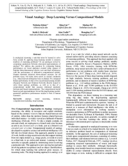 Visual analogy: Deep learning versus compositional models