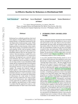 An Effective Baseline for Robustness to Distributional Shift