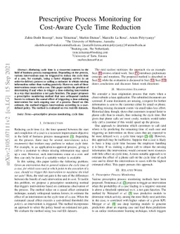Prescriptive Process Monitoring for Cost-Aware Cycle Time Reduction