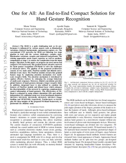 One for All: An End-to-End Compact Solution for Hand Gesture Recognition