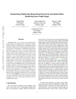 Stacked Deep Multi-Scale Hierarchical Network for Fast Bokeh Effect
  Rendering from a Single Image