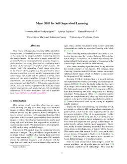 Mean Shift for Self-Supervised Learning
