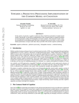 Towards a Predictive Processing Implementation of the Common Model of
  Cognition
