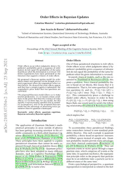 Order Effects in Bayesian Updates