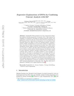 Expressive Explanations of DNNs by Combining Concept Analysis with ILP