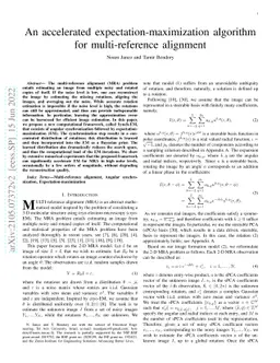 An accelerated expectation-maximization algorithm for multi-reference
  alignment