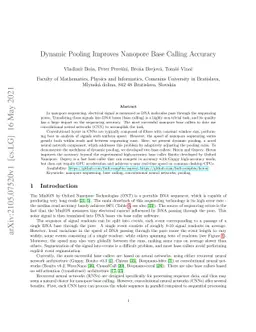 Dynamic Pooling Improves Nanopore Base Calling Accuracy