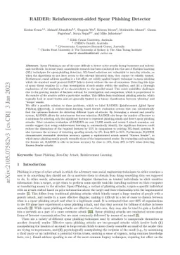 RAIDER: Reinforcement-aided Spear Phishing Detector