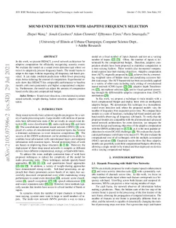 Sound Event Detection with Adaptive Frequency Selection