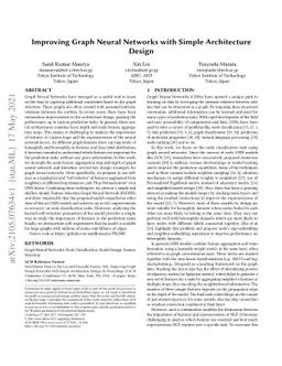 Improving Graph Neural Networks with Simple Architecture Design