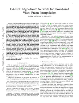 EA-Net: Edge-Aware Network for Flow-based Video Frame Interpolation