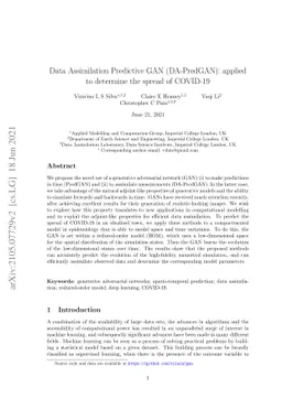 Data Assimilation Predictive GAN (DA-PredGAN): applied to determine the
  spread of COVID-19