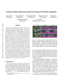 Learning to Relate Depth and Semantics for Unsupervised Domain
  Adaptation