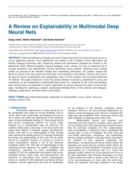 A Review on Explainability in Multimodal Deep Neural Nets