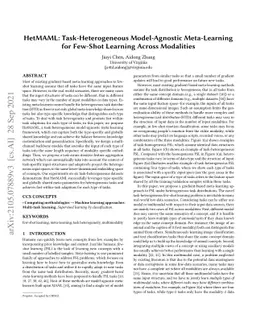 HetMAML: Task-Heterogeneous Model-Agnostic Meta-Learning for Few-Shot
  Learning Across Modalities