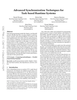 Advanced Synchronization Techniques for Task-based Runtime Systems