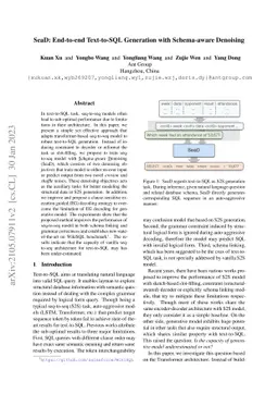 SeaD: End-to-end Text-to-SQL Generation with Schema-aware Denoising