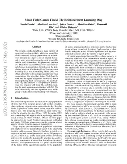 Mean Field Games Flock! The Reinforcement Learning Way