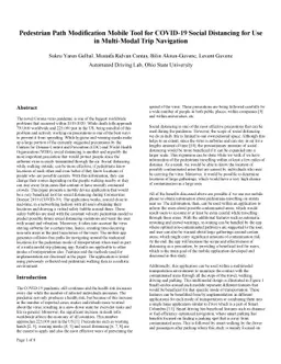 Pedestrian Path Modification Mobile Tool for COVID-19 Social Distancing
  for Use in Multi-Modal Trip Navigation