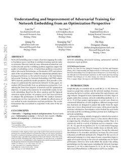 Understanding and Improvement of Adversarial Training for Network
  Embedding from an Optimization Perspective