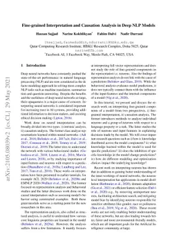 Fine-grained Interpretation and Causation Analysis in Deep NLP Models