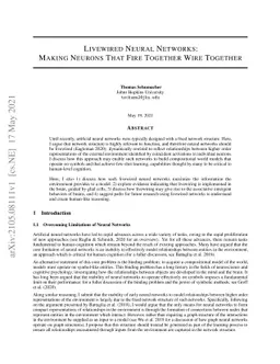 Livewired Neural Networks: Making Neurons That Fire Together Wire
  Together