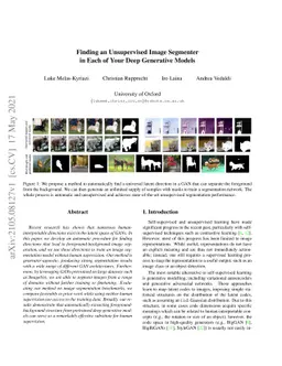 Finding an Unsupervised Image Segmenter in Each of Your Deep Generative
  Models