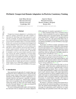 PixMatch: Unsupervised Domain Adaptation via Pixelwise Consistency
  Training