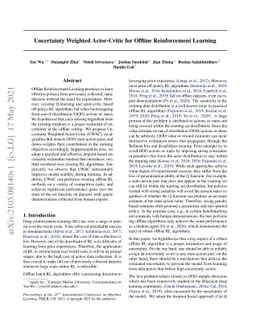 Uncertainty Weighted Actor-Critic for Offline Reinforcement Learning