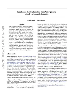 Parallel and Flexible Sampling from Autoregressive Models via Langevin
  Dynamics