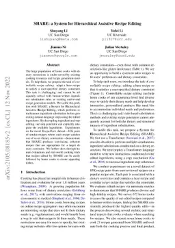 SHARE: a System for Hierarchical Assistive Recipe Editing