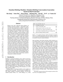 Emotion Eliciting Machine: Emotion Eliciting Conversation Generation
  based on Dual Generator