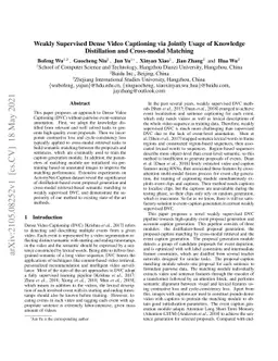 Weakly Supervised Dense Video Captioning via Jointly Usage of Knowledge
  Distillation and Cross-modal Matching