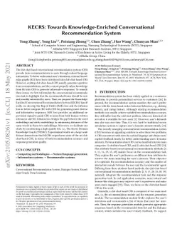KECRS: Towards Knowledge-Enriched Conversational Recommendation System