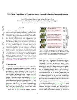 NExT-QA:Next Phase of Question-Answering to Explaining Temporal Actions