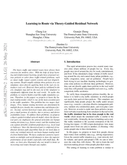Learning to Route via Theory-Guided Residual Network