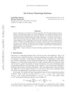 On Convex Clustering Solutions