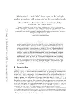 Solving the electronic Schrödinger equation for multiple nuclear
  geometries with weight-sharing deep neural networks
