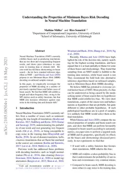 Understanding the Properties of Minimum Bayes Risk Decoding in Neural
  Machine Translation