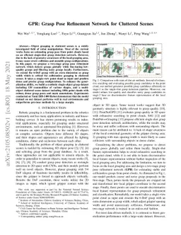 GPR: Grasp Pose Refinement Network for Cluttered Scenes